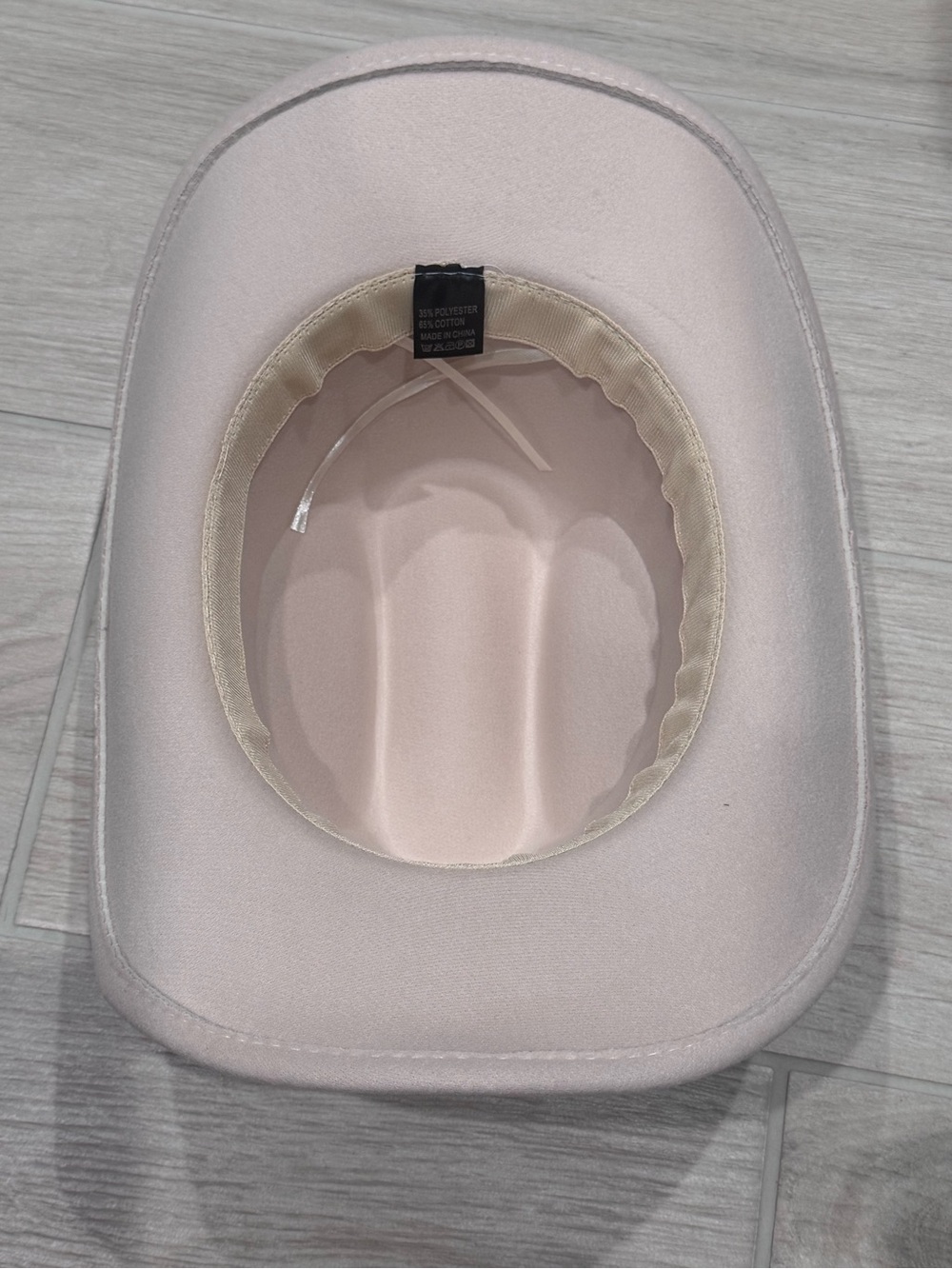Light Cream Felt Cowboy Hat - Picture 4 of 7